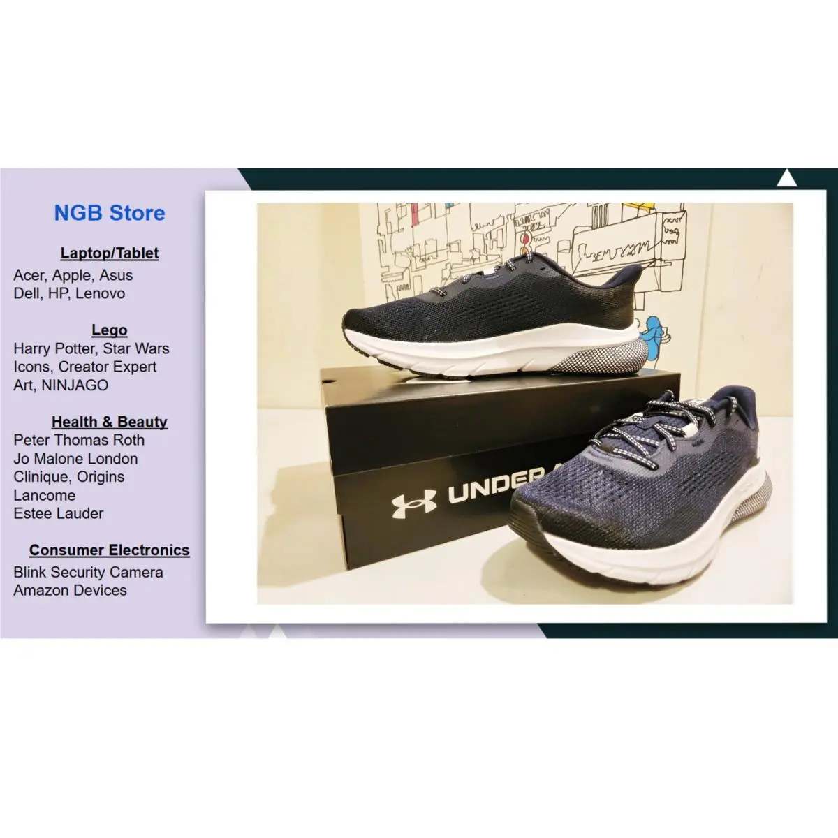 Under Armour UA Hovr Turbulence 2 Cushioned Running Sneakers Midnight Navy Blue