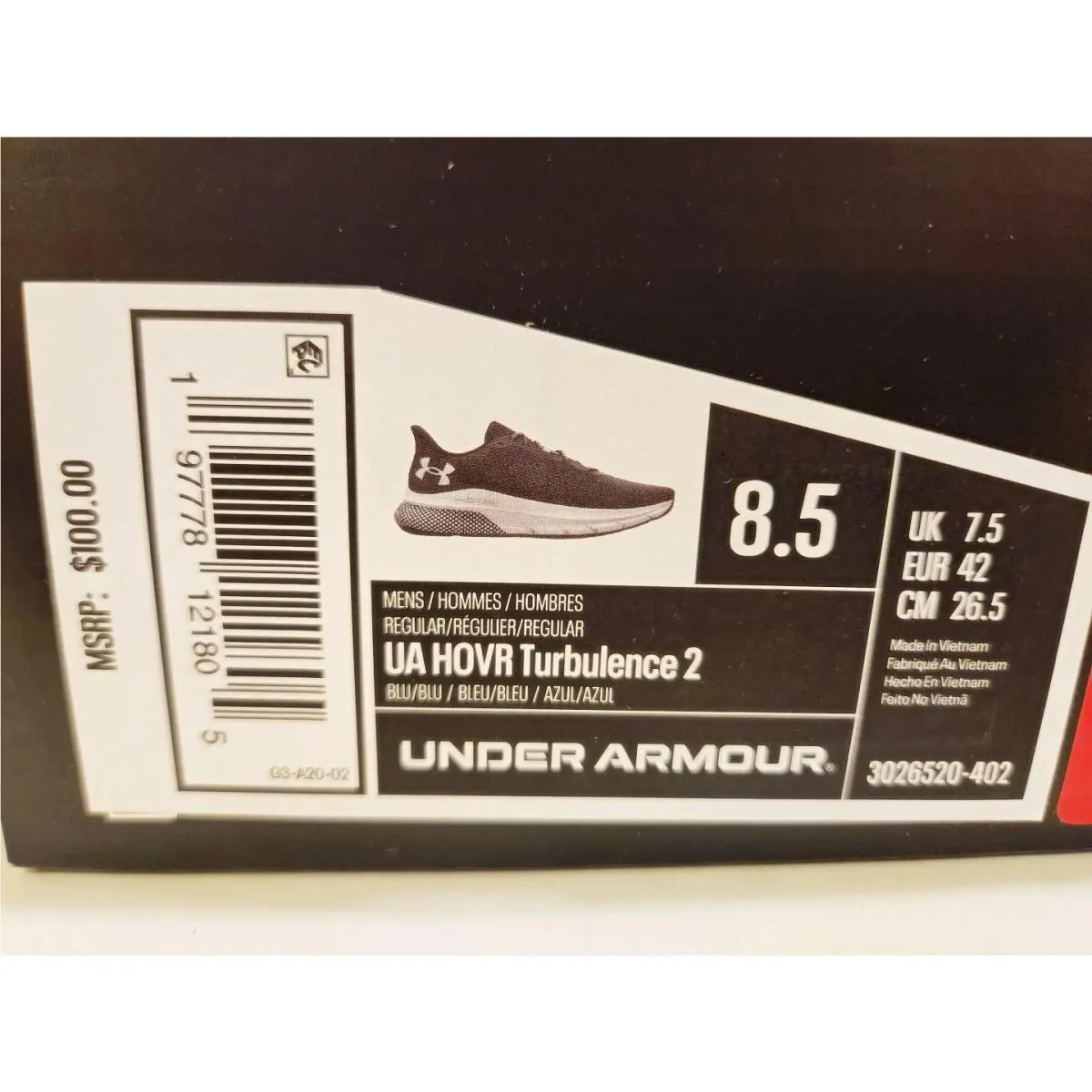 Under Armour shoes - HOVR Turbulence 2 - HOVR Turbulence - 3026520-402 - Midnight Navy (Blue) 8