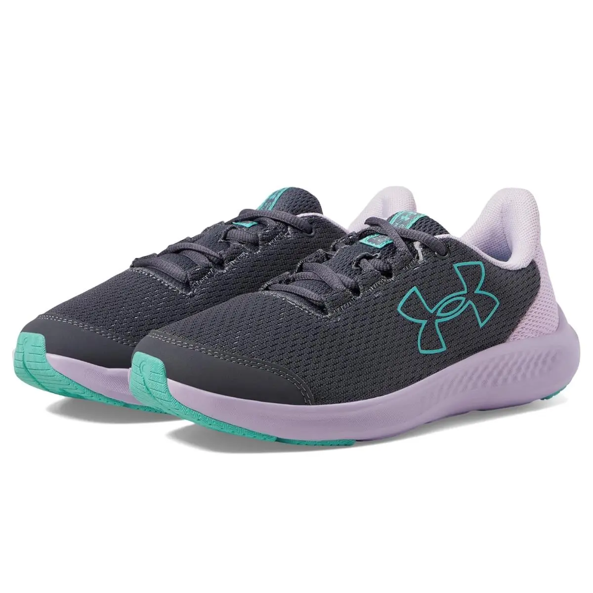 Girl`s Shoes Under Armour Kids Charged Pursuit 3 Big Logo Big Kid
