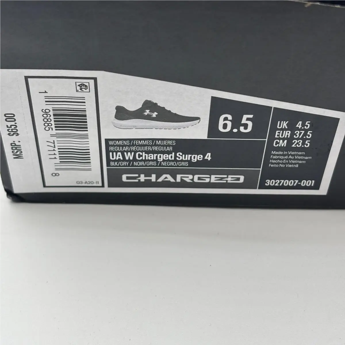Under Armour shoes - UA Charged Surge 4 - Charged Surge - Black 0