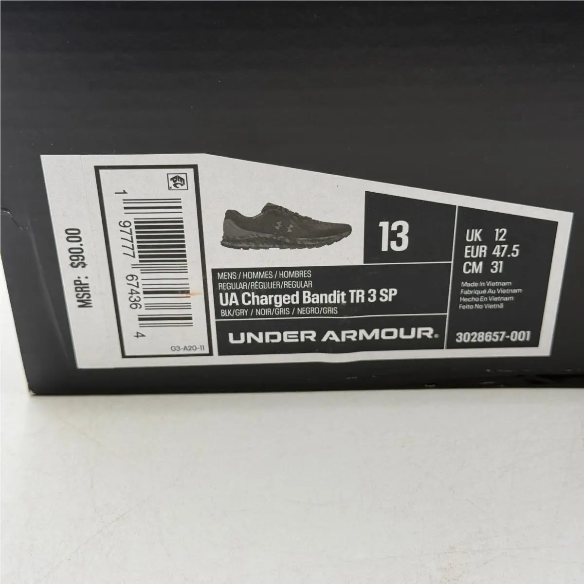 Under Armour shoes - UA Charged Bandit TR 3 SP - Black 5
