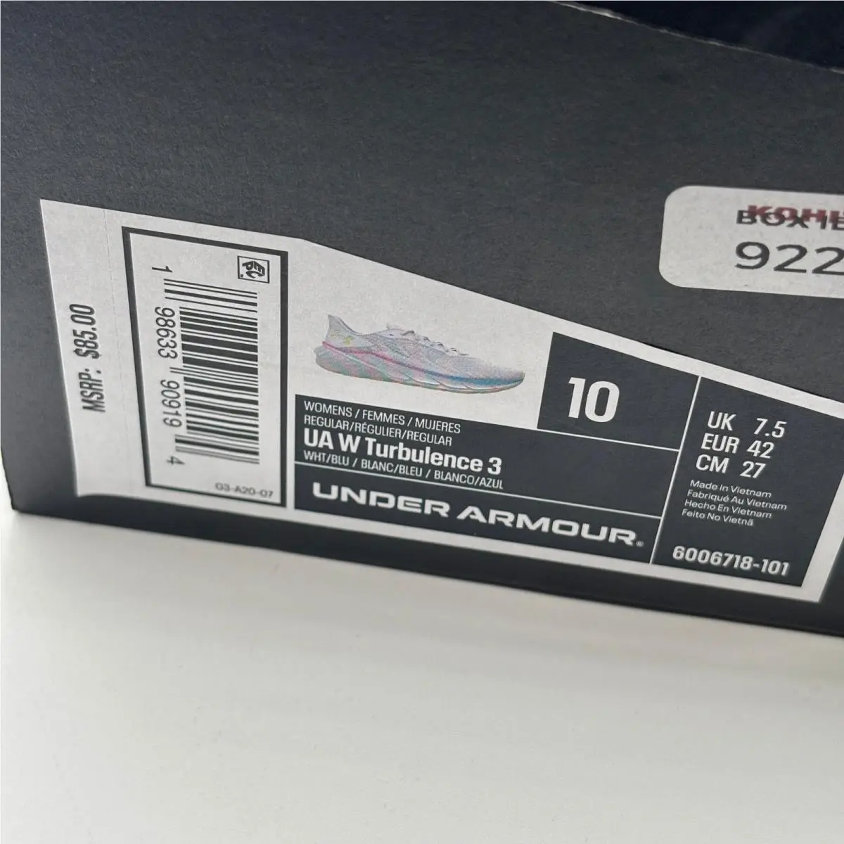 Under Armour shoes - UA W Turbulence 3 - Turbulence - White 0