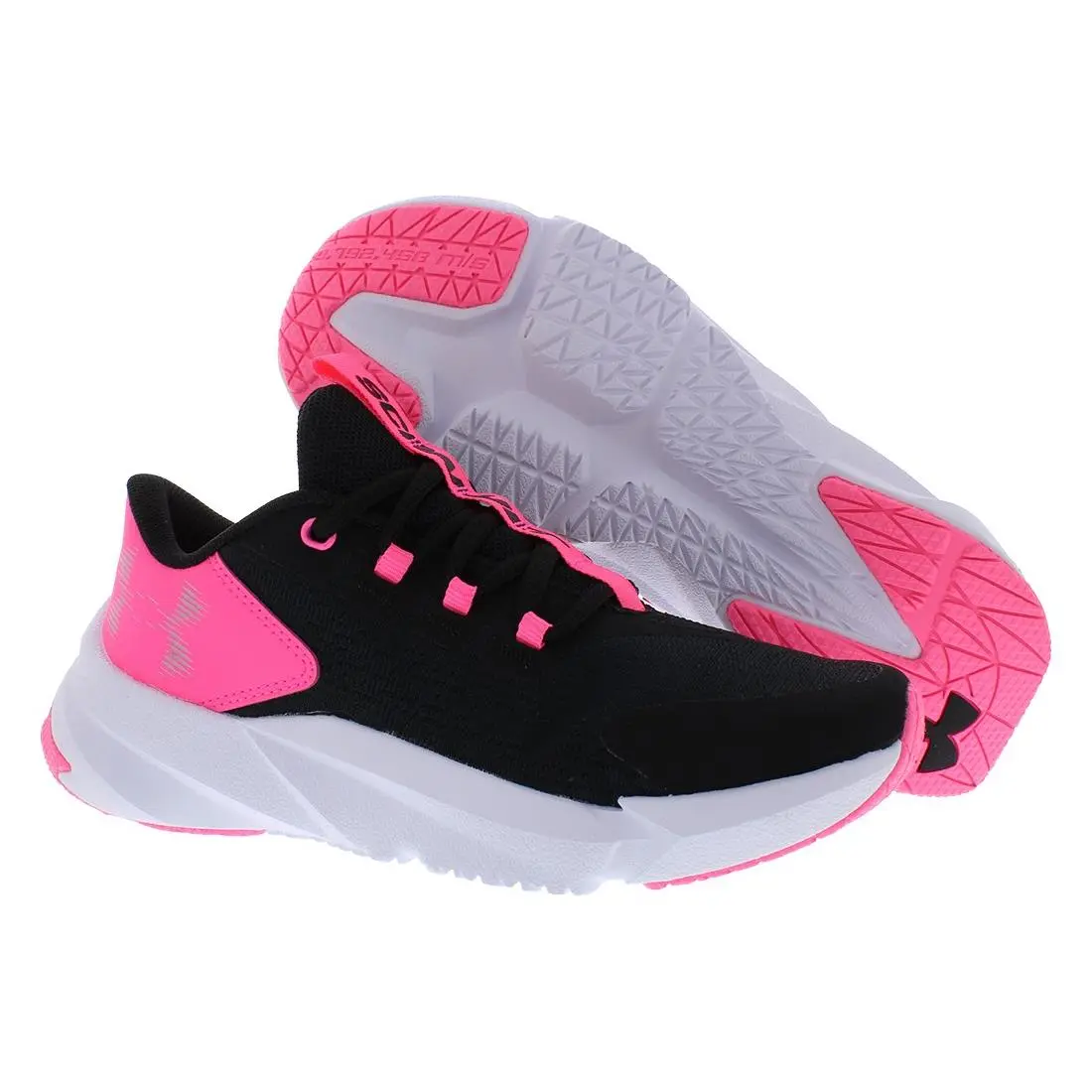 Under Armour Scramjet 5 GS Girls Shoes Size 6 Color: Black/pink/silver