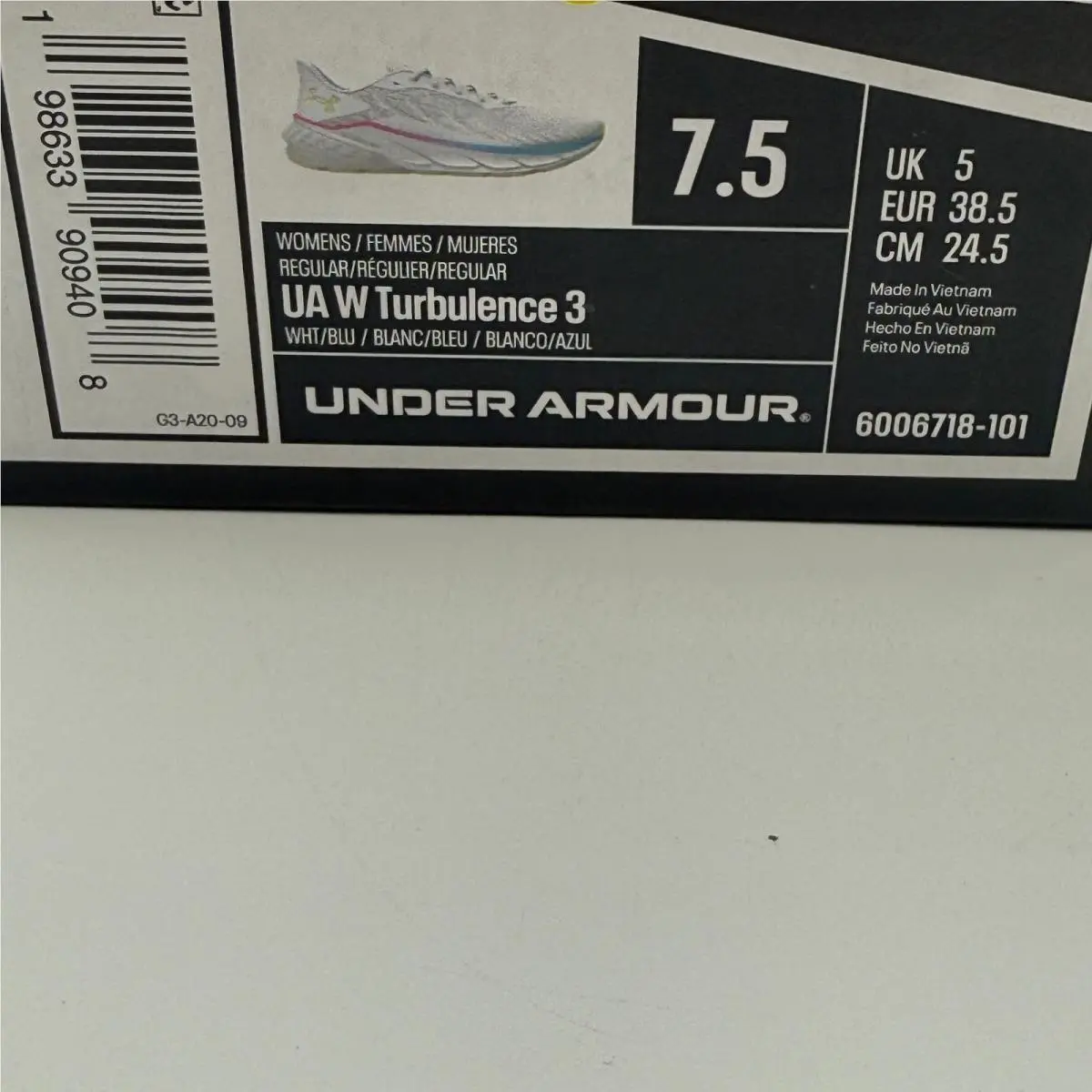 Under Armour shoes - UA W Turbulence 3 - Turbulence - White 5