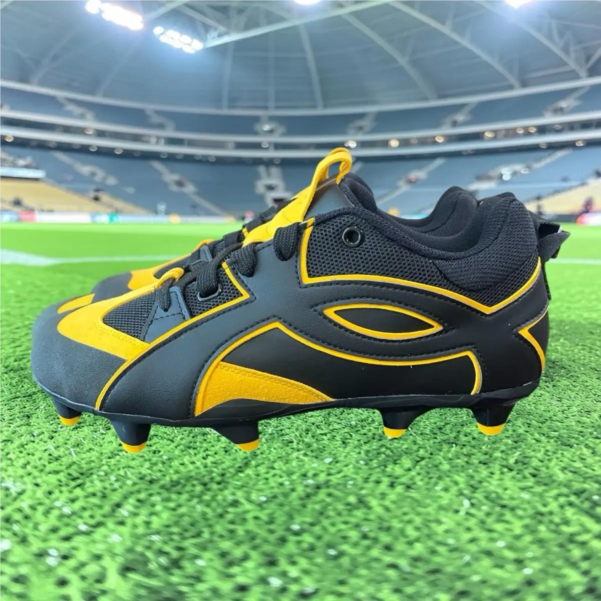 Under Armour Yard Icon Tpu Black Gold Baseball Cleats 6010140-002 Mens Size 8.5