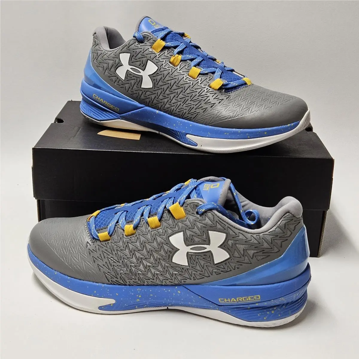 Under Armour shoes - Under Armour Clutchfit Drive 3 - 1274422-035 - Blue / Gray / Yellow / White, Manufacturer: STL (Steel) / WTR (Water) / WHT (White) (UPC: 190085879872) 0