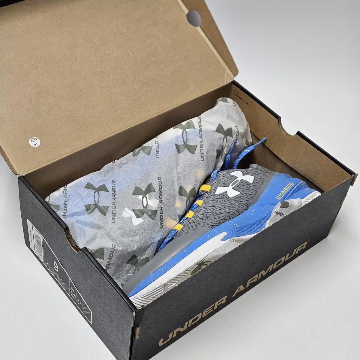 Under Armour shoes - Under Armour Clutchfit Drive 3 - 1274422-035 - Blue / Gray / Yellow / White, Manufacturer: STL (Steel) / WTR (Water) / WHT (White) (UPC: 190085879872) 19