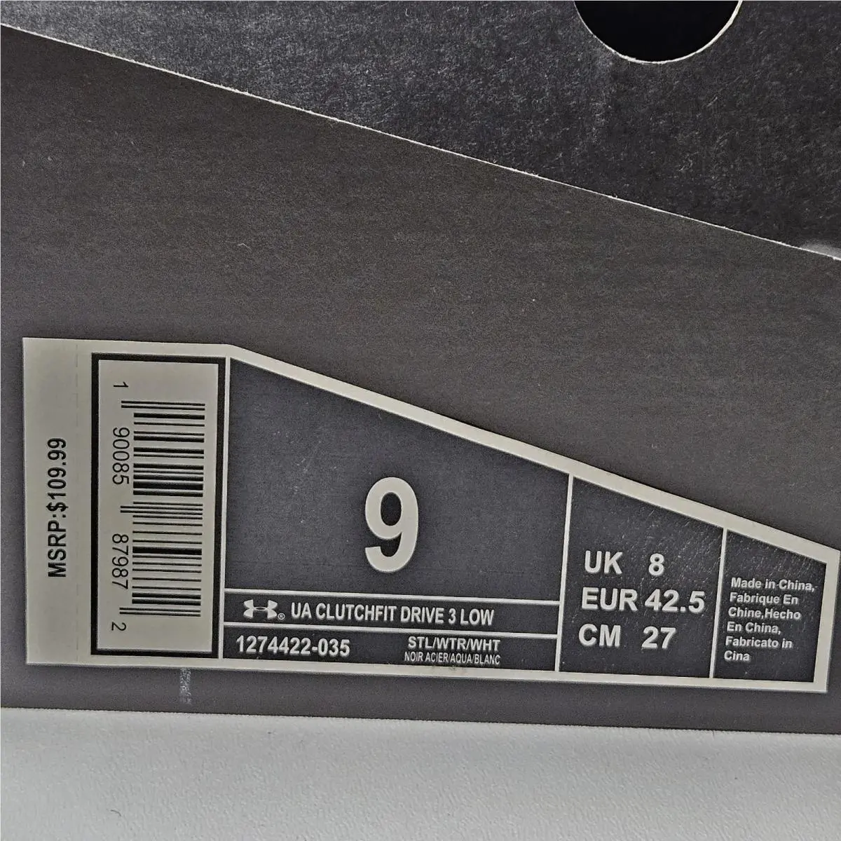 Under Armour shoes - Under Armour Clutchfit Drive 3 - 1274422-035 - Blue / Gray / Yellow / White, Manufacturer: STL (Steel) / WTR (Water) / WHT (White) (UPC: 190085879872) 22