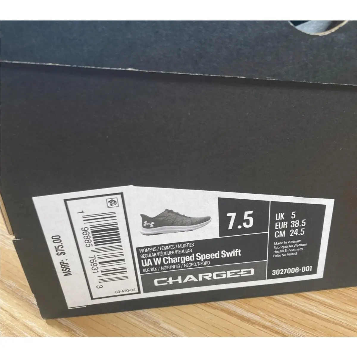 Under Armour shoes - Under Armour Charged Speed Swift - 3027006-001 - Black (UPC: 196885769313) 3