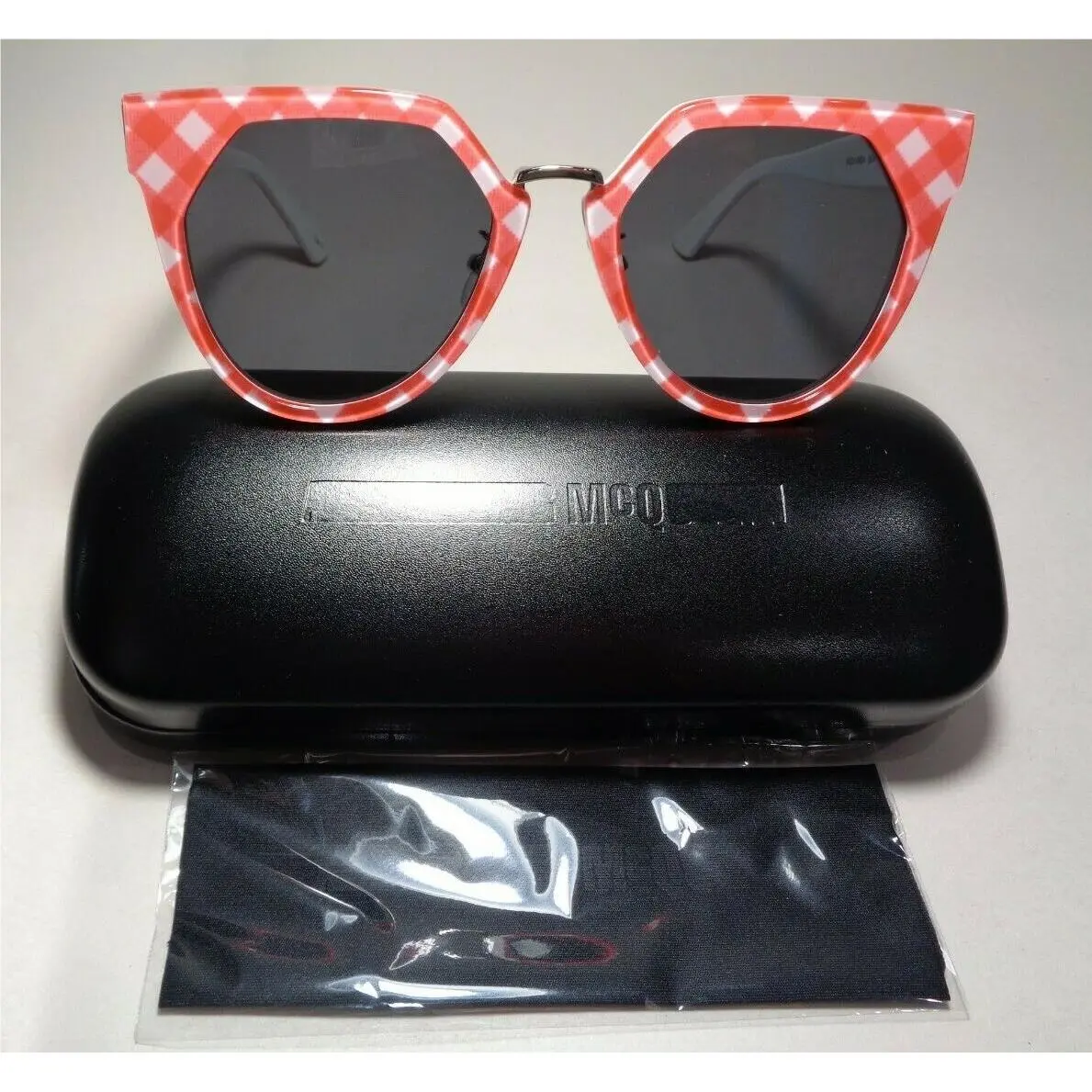 Mcq by Alexander Mcqueen MQ0149SA Red White Grey Men`s Sunglasses by Alexander McQueen