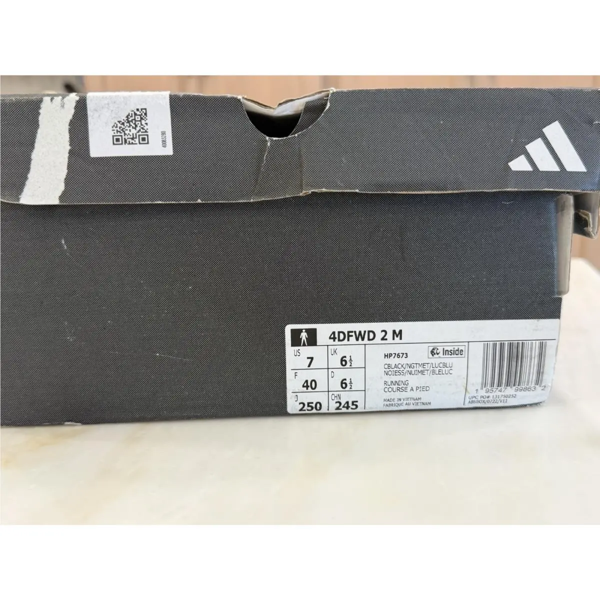 Adidas shoes - 4DFWD 2 - HP7673 - Core Black / Night Metallic / Lucid Blue, Manufacturer: Core Black/Night Metallic/Lucid Blue 11