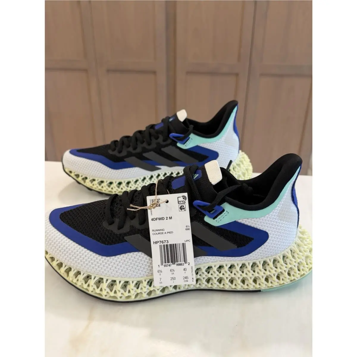 Adidas shoes - 4DFWD 2 - HP7673 - Core Black / Night Metallic / Lucid Blue, Manufacturer: Core Black/Night Metallic/Lucid Blue 4