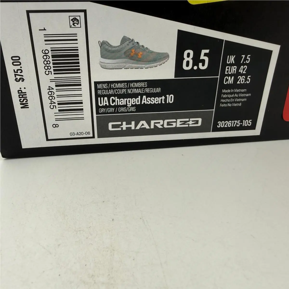 Under Armour shoes - UA Charged Assert 10 - Charged Assert - Gray 0