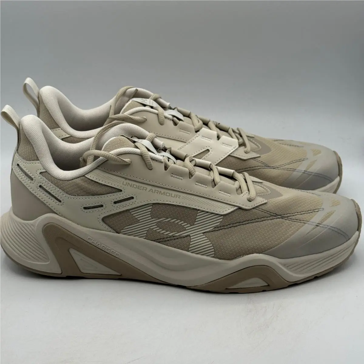 Under Armour Charged Commit TR 5 Shoes Men Size 15 Brown White 3026607-289