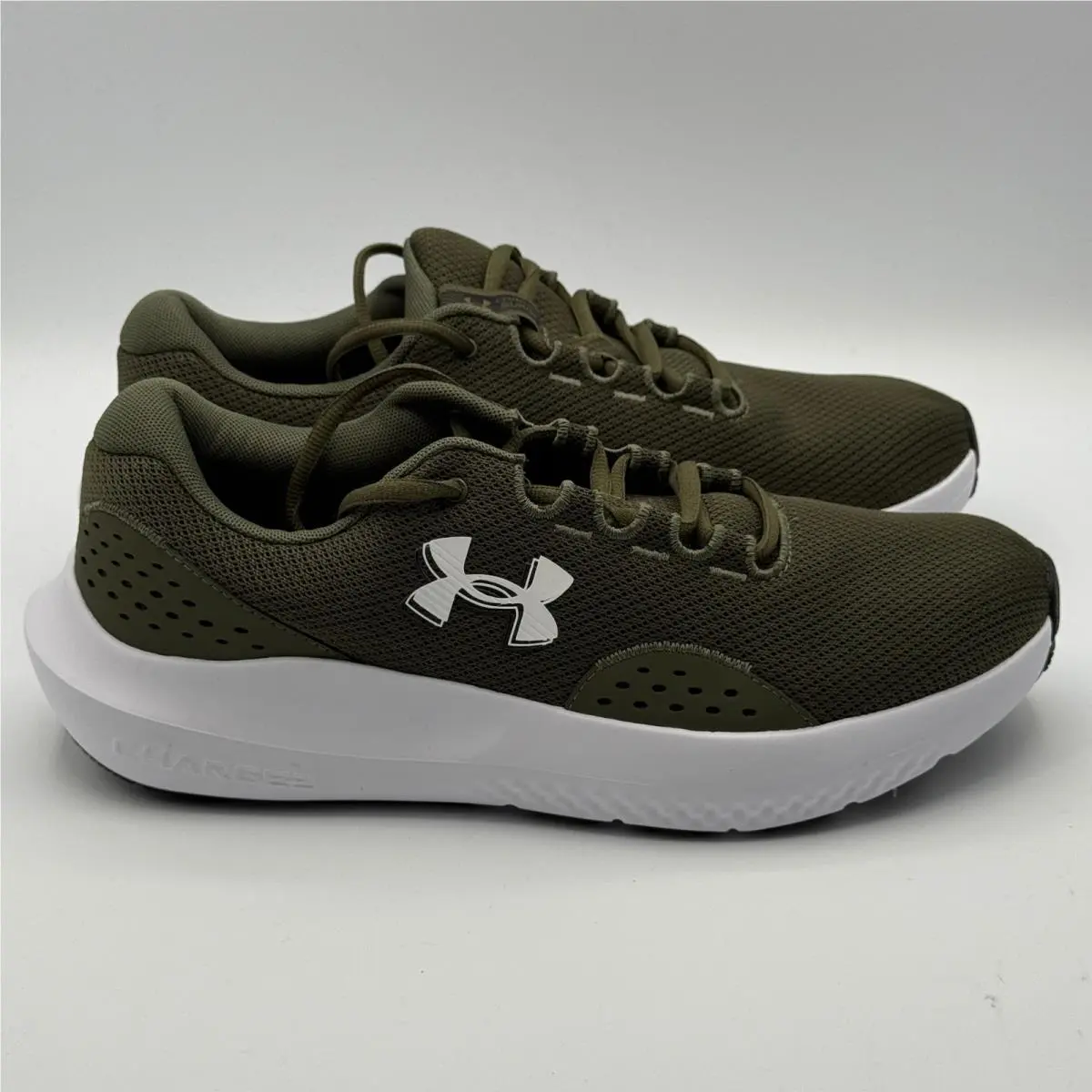Under Armour UA Charged Surge 4 Shoes Mens Size 10.5 Olive Green 3027000-301
