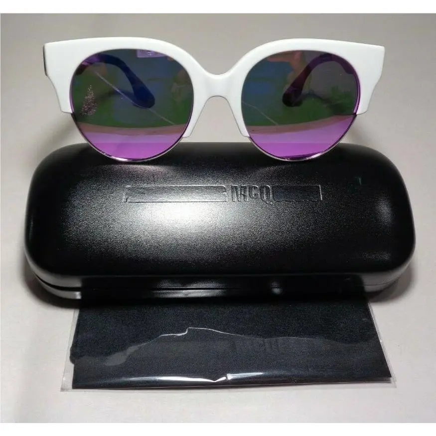 Mcq by Alexander Mcqueen MQ0048SA White Avana Pink Women`s Sunglasses by Alexander McQueen