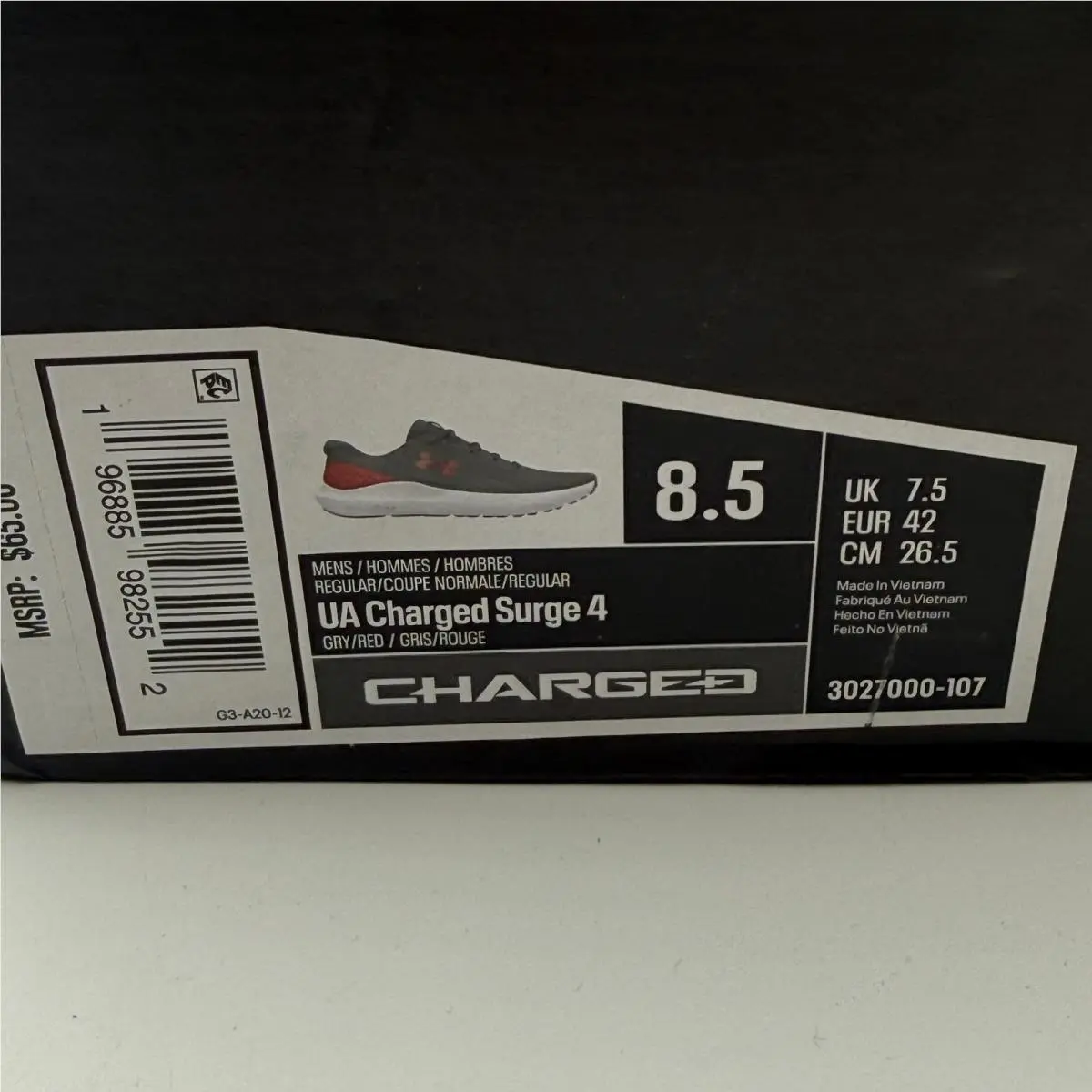 Under Armour shoes - Under Armour Charged Surge 4 - Gray 5