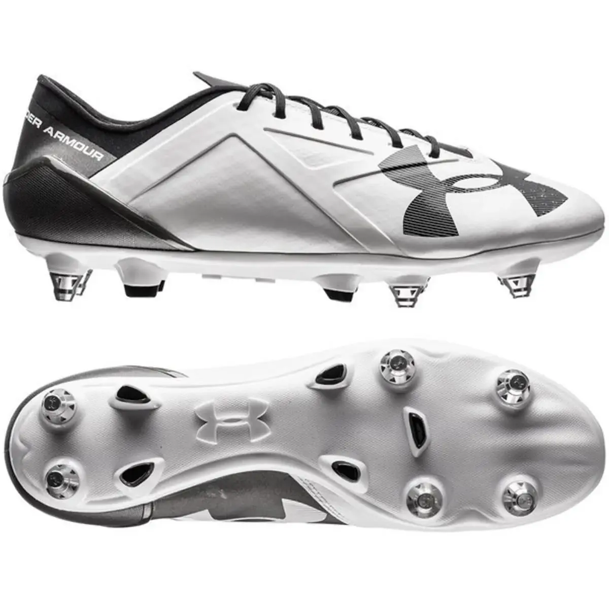 Under Armour Spotlight Hybrid SG White Men`s Size 11.5 White/black - 1272297-100