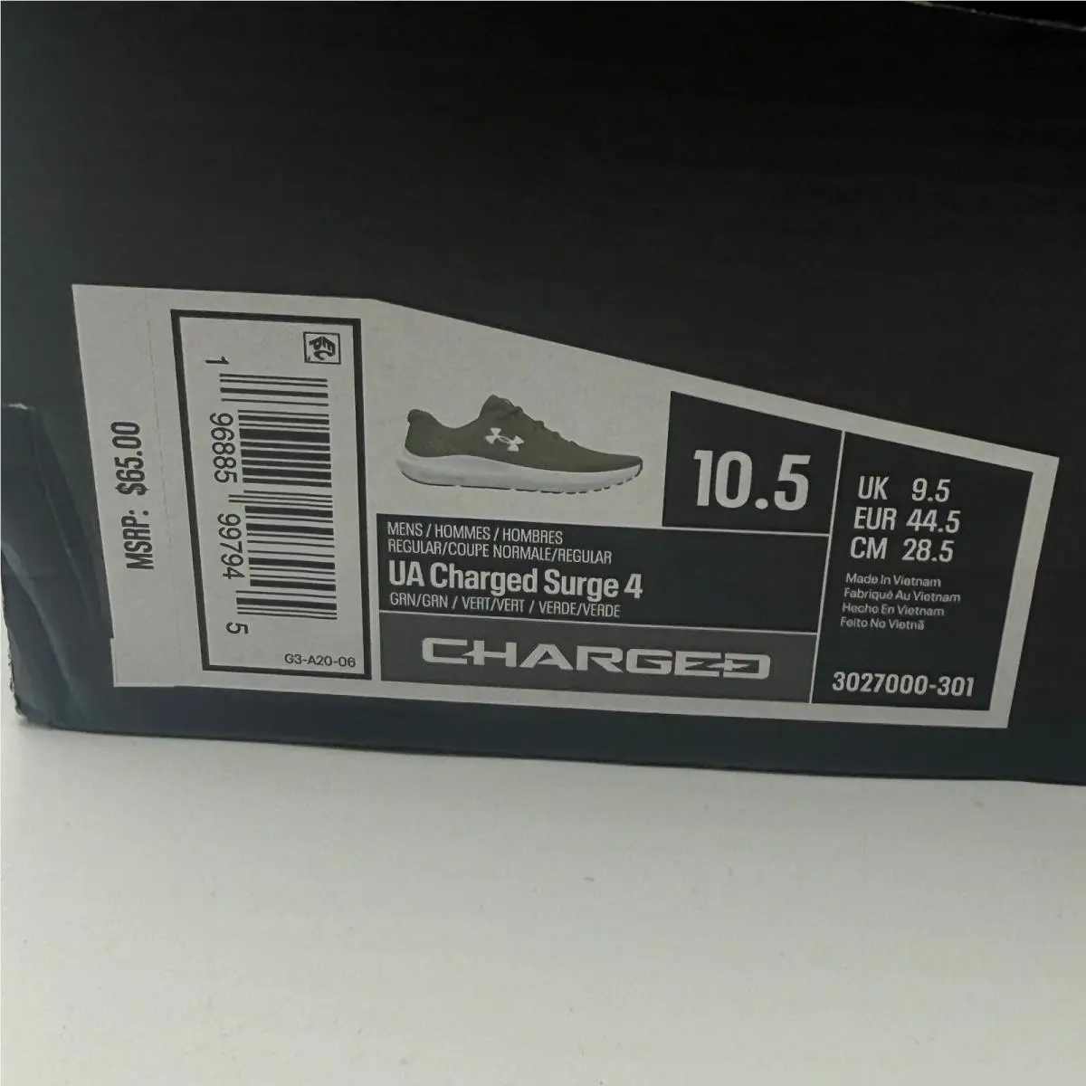 Under Armour shoes - UA Charged Surge 4 - Charged Surge - Green 5