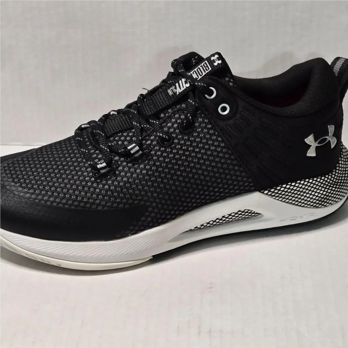Under Armour Women`s Volleyball Shoes Size 8.5 Black White UA Hovr Block City