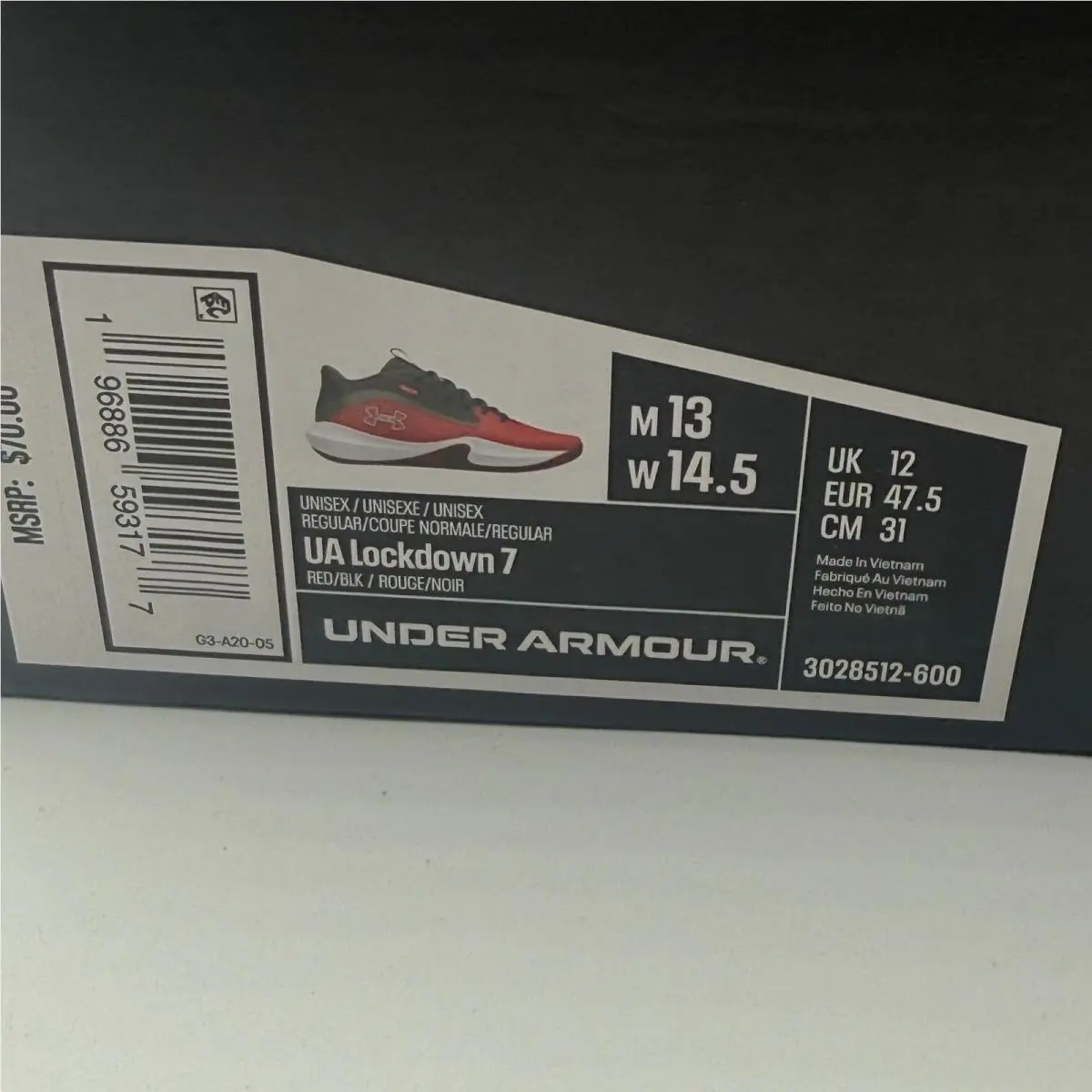 Under Armour shoes - UA Lockdown 7 - Lockdown - Red 5