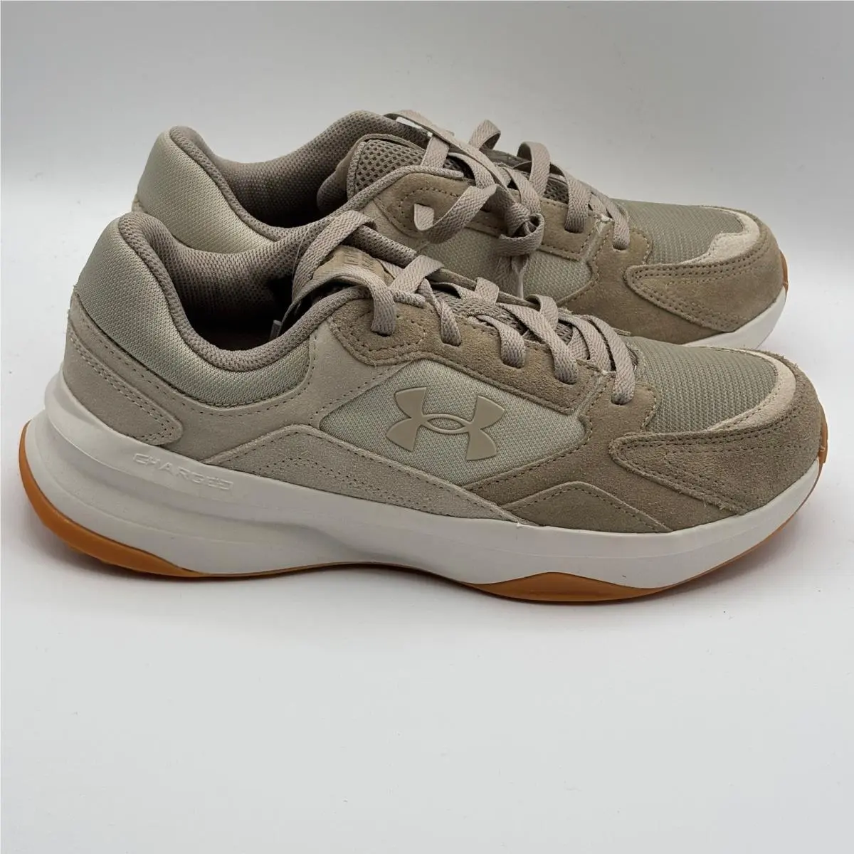 Under Armour Edge Suede Shoes Mens Size 9.5 Brown Gum Training 3027731-201