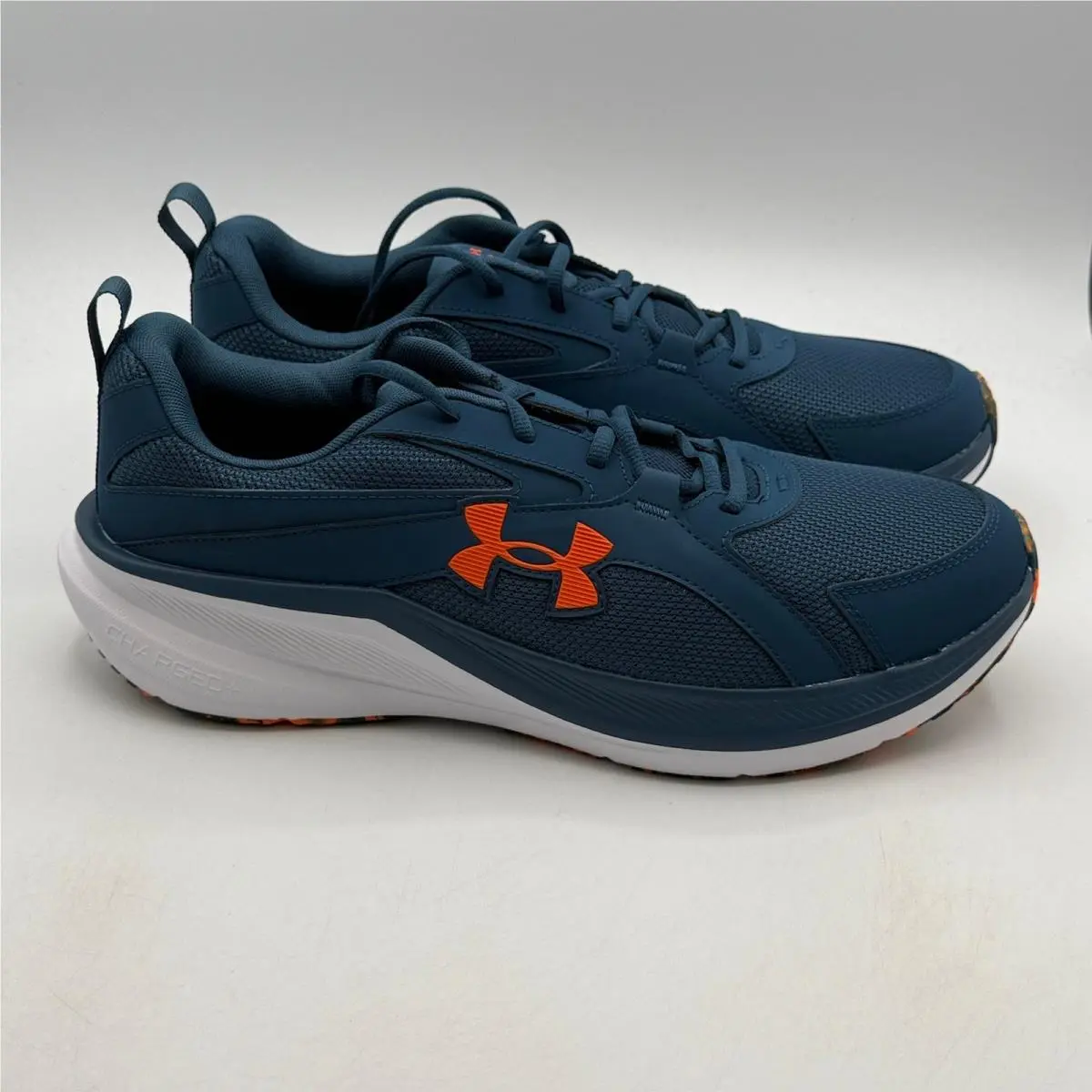 Under Armour UA Assert 11 Shoes Mens Size 13 Blue Orange Running 3027705-401