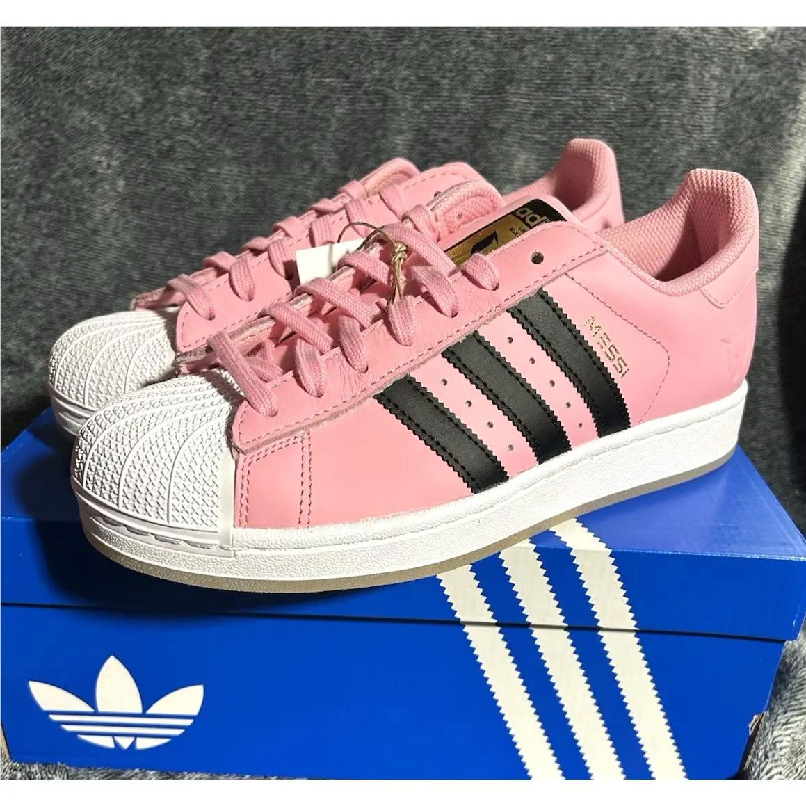 Adidas Superstar Messi Shoes Men`s 8 - Women`s 9 Pink Sneakers