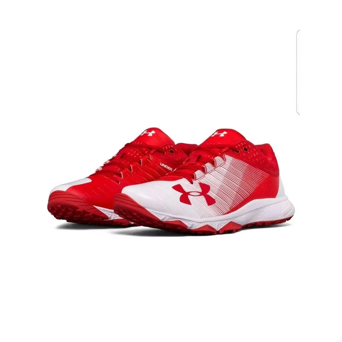 Under Armour Men`s Sneakers 11.5 Yard Low Trainer White Red Shoes Athletic