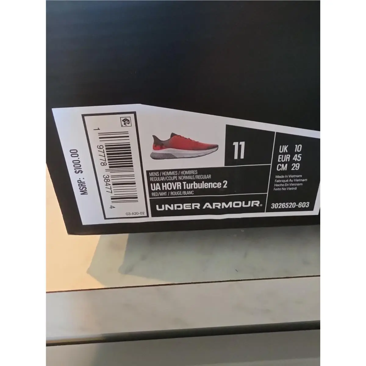 Under Armour shoes - Under Armour HOVR Turbulence 2 - red/white 2