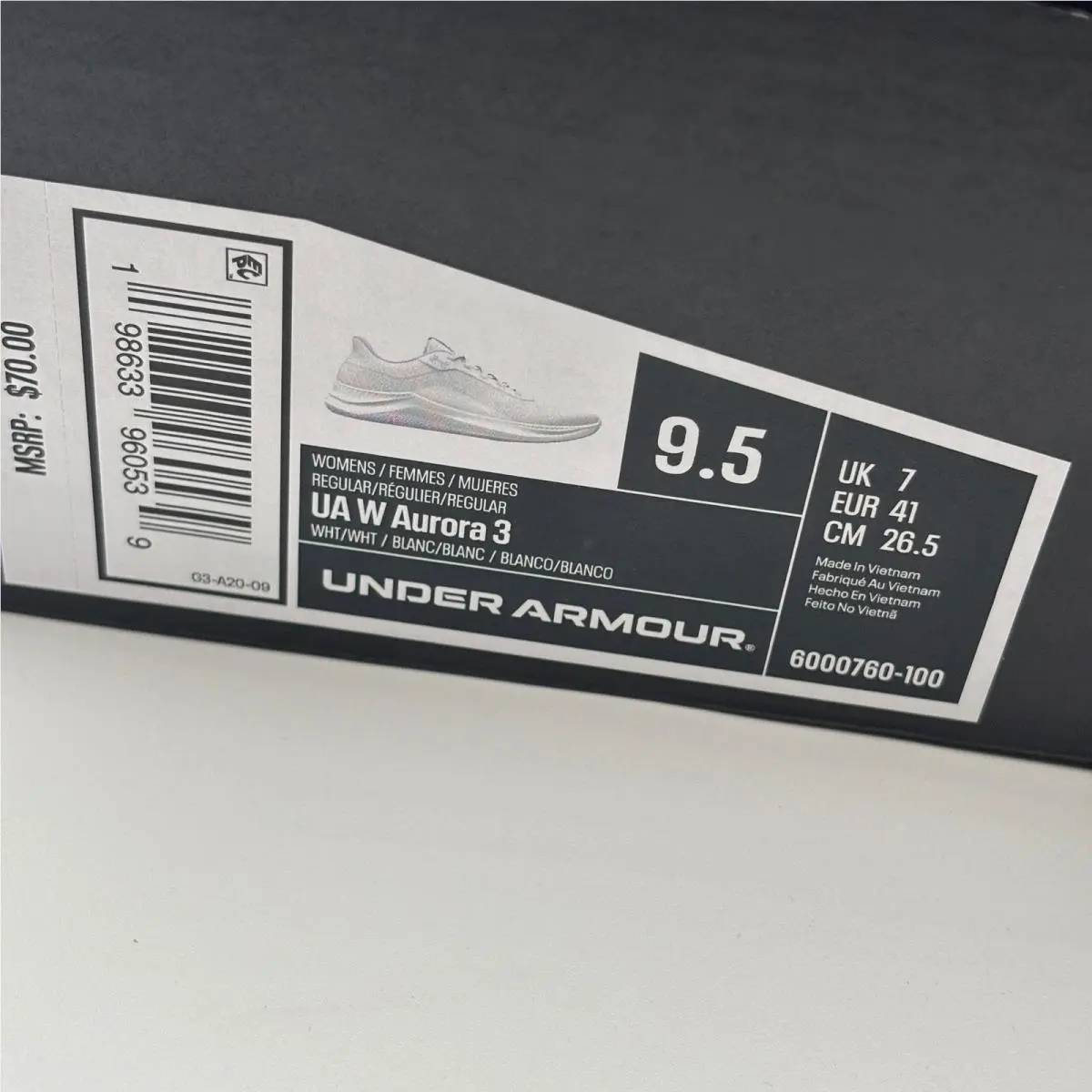 Under Armour shoes - UA W Aurora 3 - Aurora - White 0