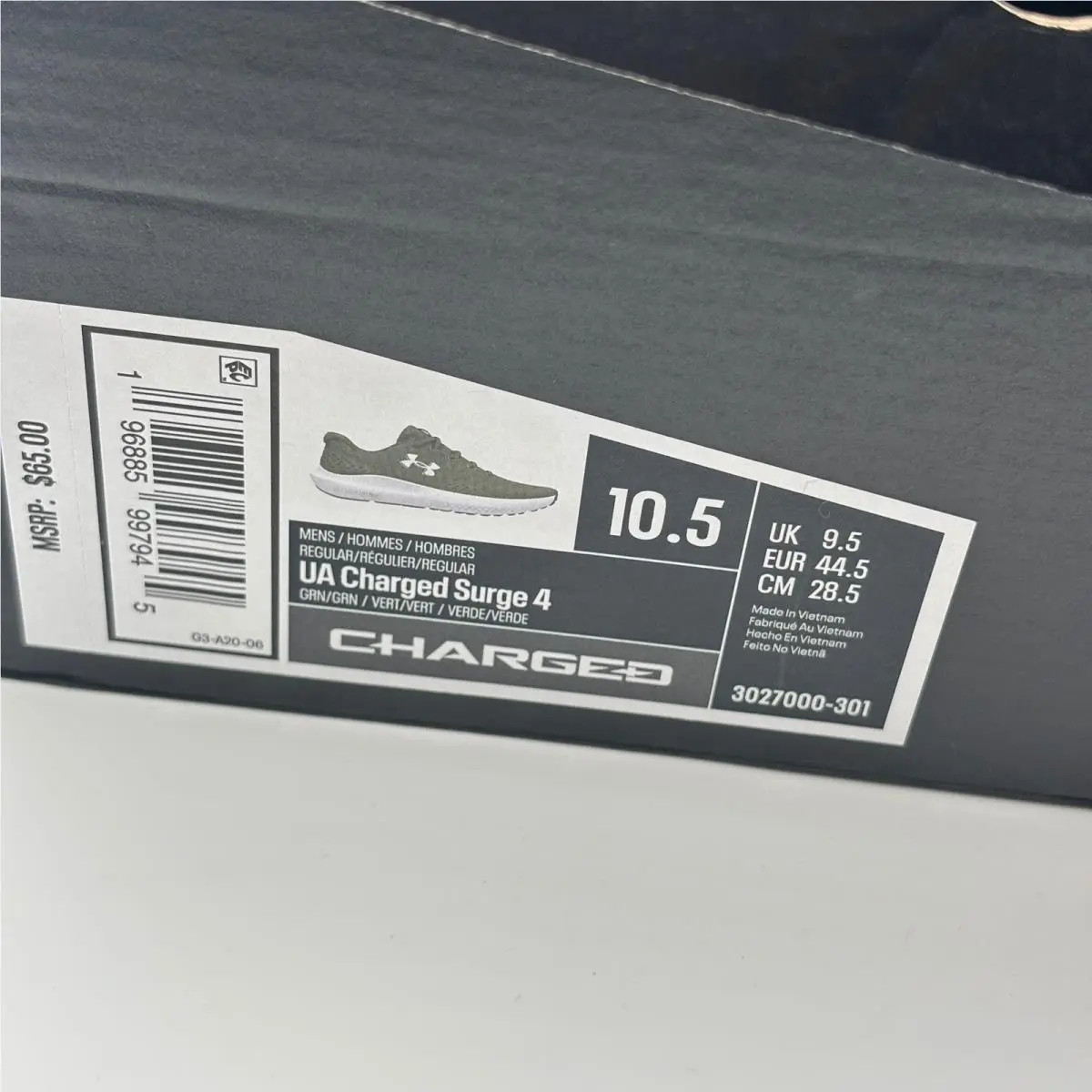 Under Armour shoes - UA Charged Surge 4 - Charged Surge - Green 0