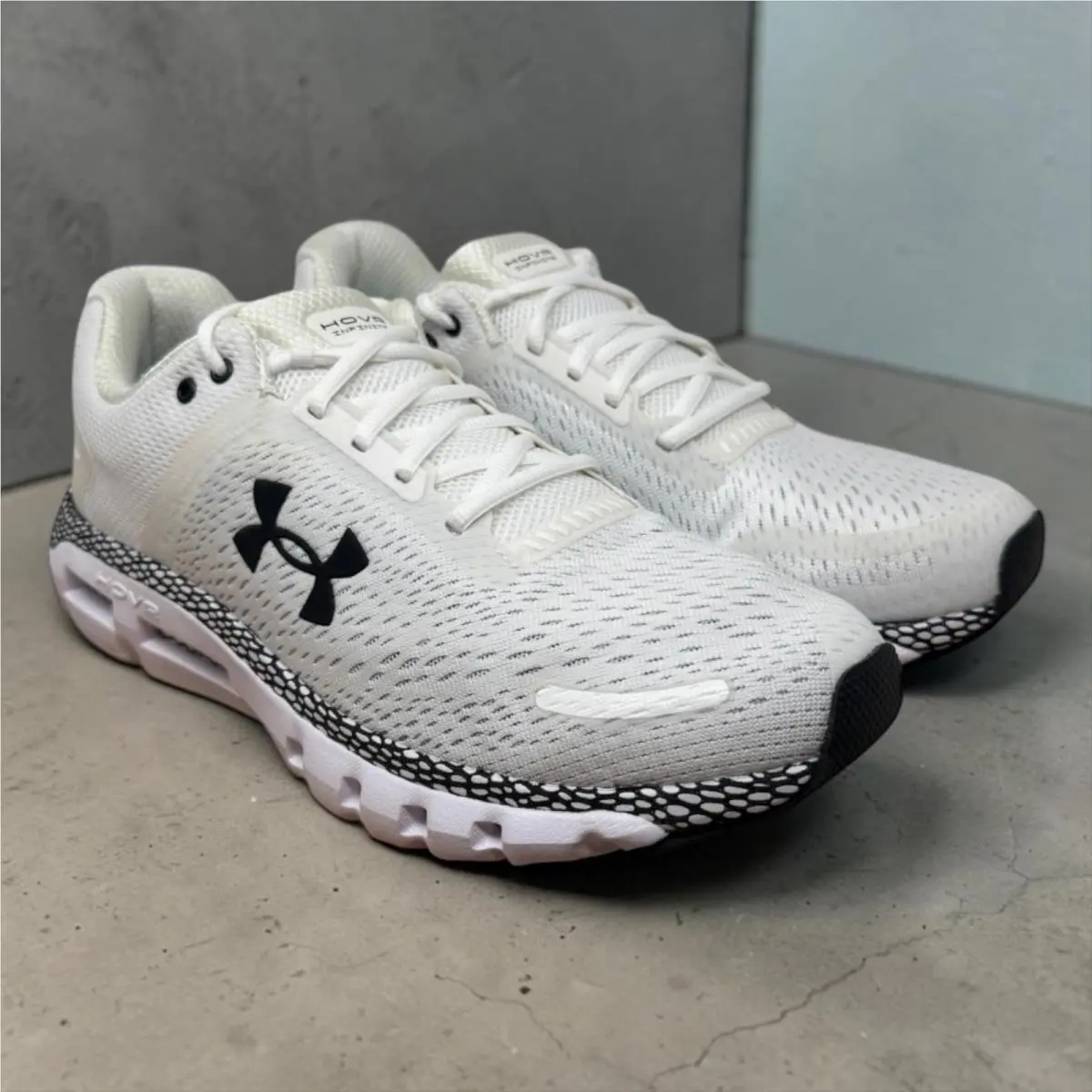 Under Armour Hovr Infinite 2 Mens 12.5 White Black Running Shoes 3022587-102