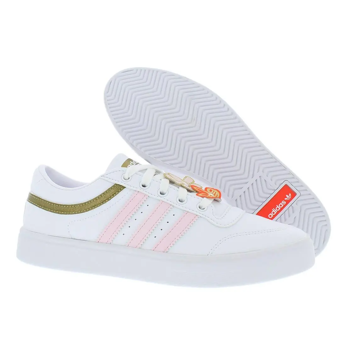Adidas Bryony Leather Womens Shoes Size 11 Color: Footwear White/pink/gold