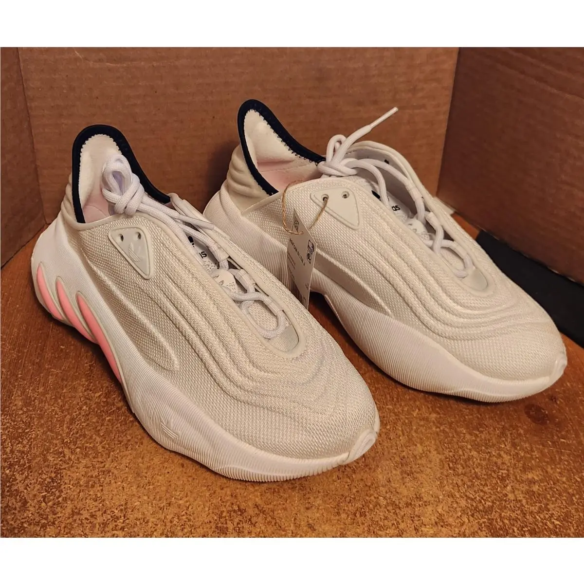 Adidas shoes - adidas AdiFOM SLTN - AdiFOM SLTN - White with Pink Accents (UPC: 195747559796) 0