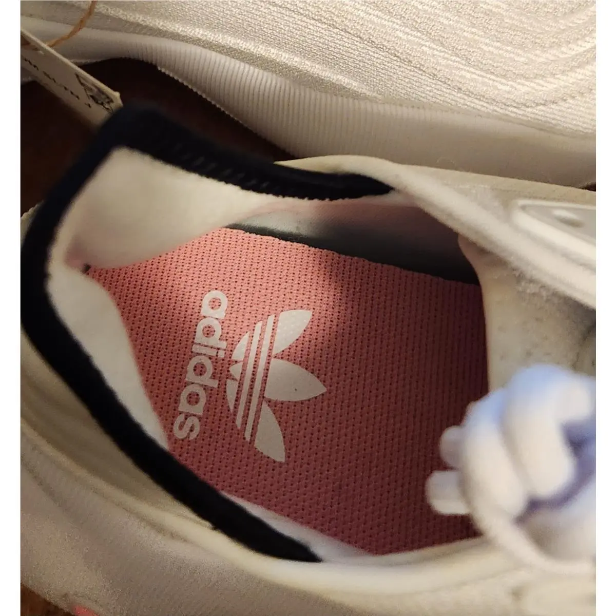 Adidas shoes - adidas AdiFOM SLTN - AdiFOM SLTN - White with Pink Accents (UPC: 195747559796) 5