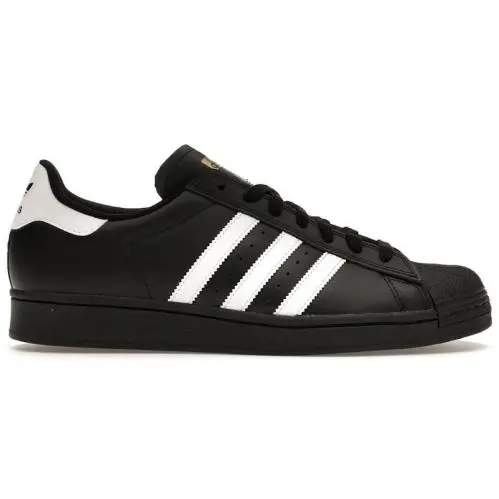 Size 7.5 - Adidas Superstar Adv Black White