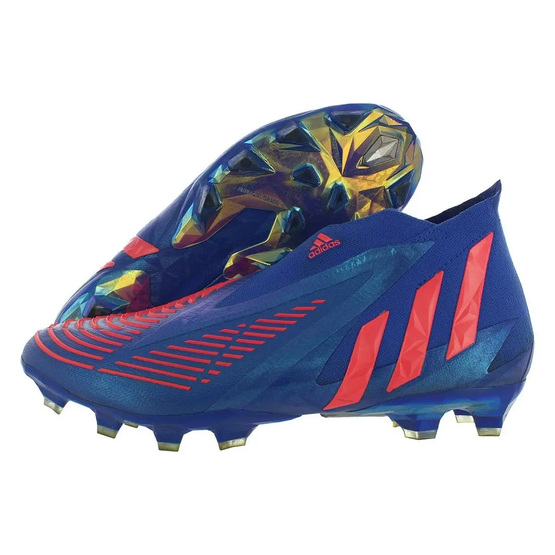Adidas Predator Edge+ AG Unisex Shoes Size 8.5 Color: Hi-res Blue/turbo/hi-res