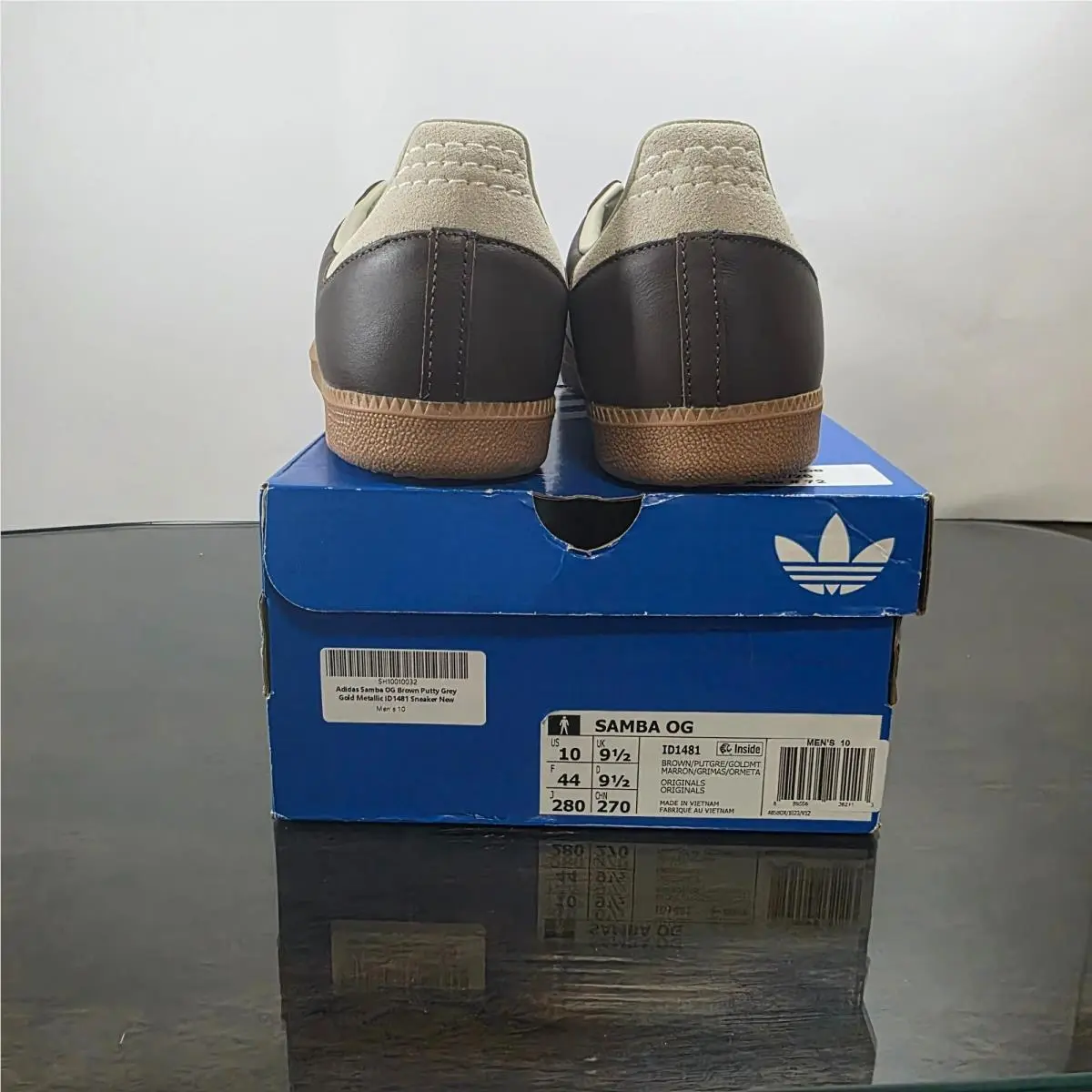 Adidas shoes - Samba OG - Samba - ID1481 - Brown / Putty Grey / Gold Metallic 2
