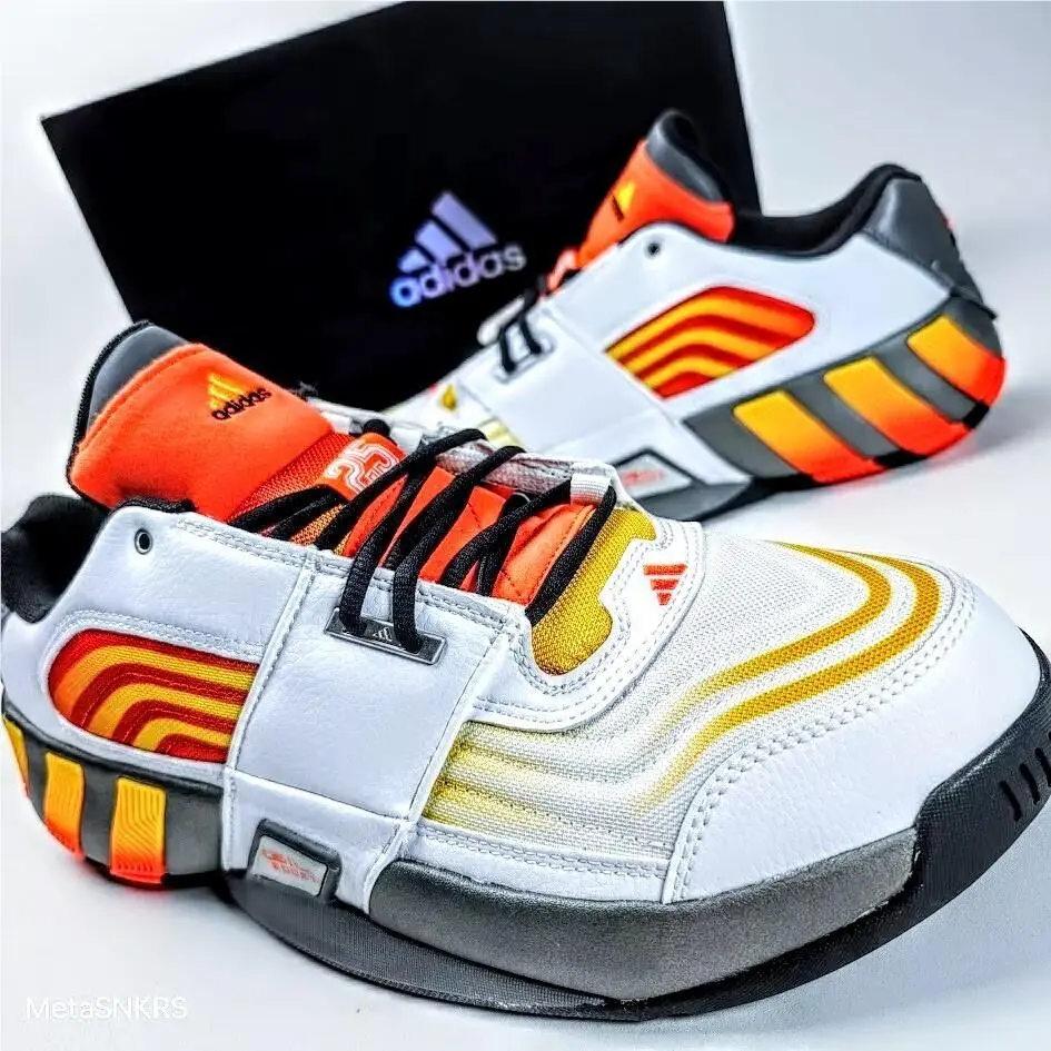 Adidas US 14 Men`s White Grey Orange Yellow Retro Agent Gil Restomod FZ6213