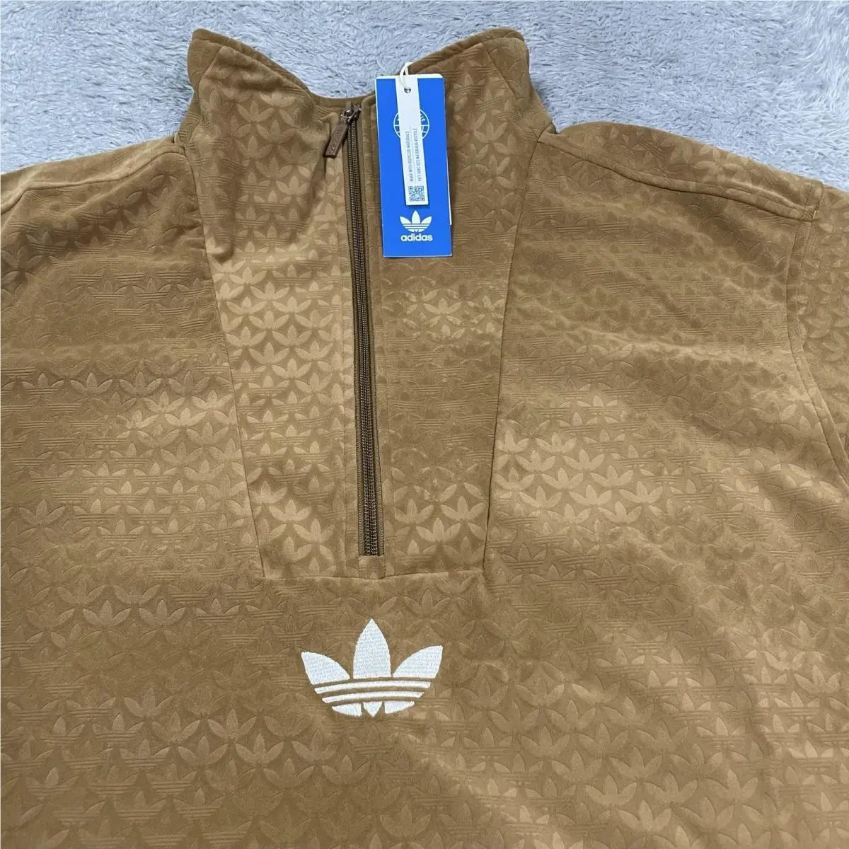 Adidas clothing - adidas Funnel Velour - Funnel Velour - Brown 1