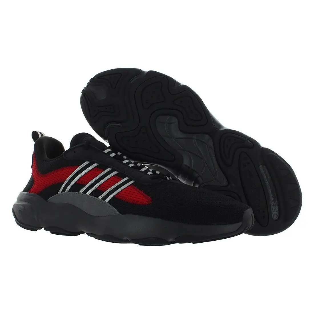 Adidas Haiwee Mens Shoes Size 14 Color: Core Black/silver Metallic/scarlet