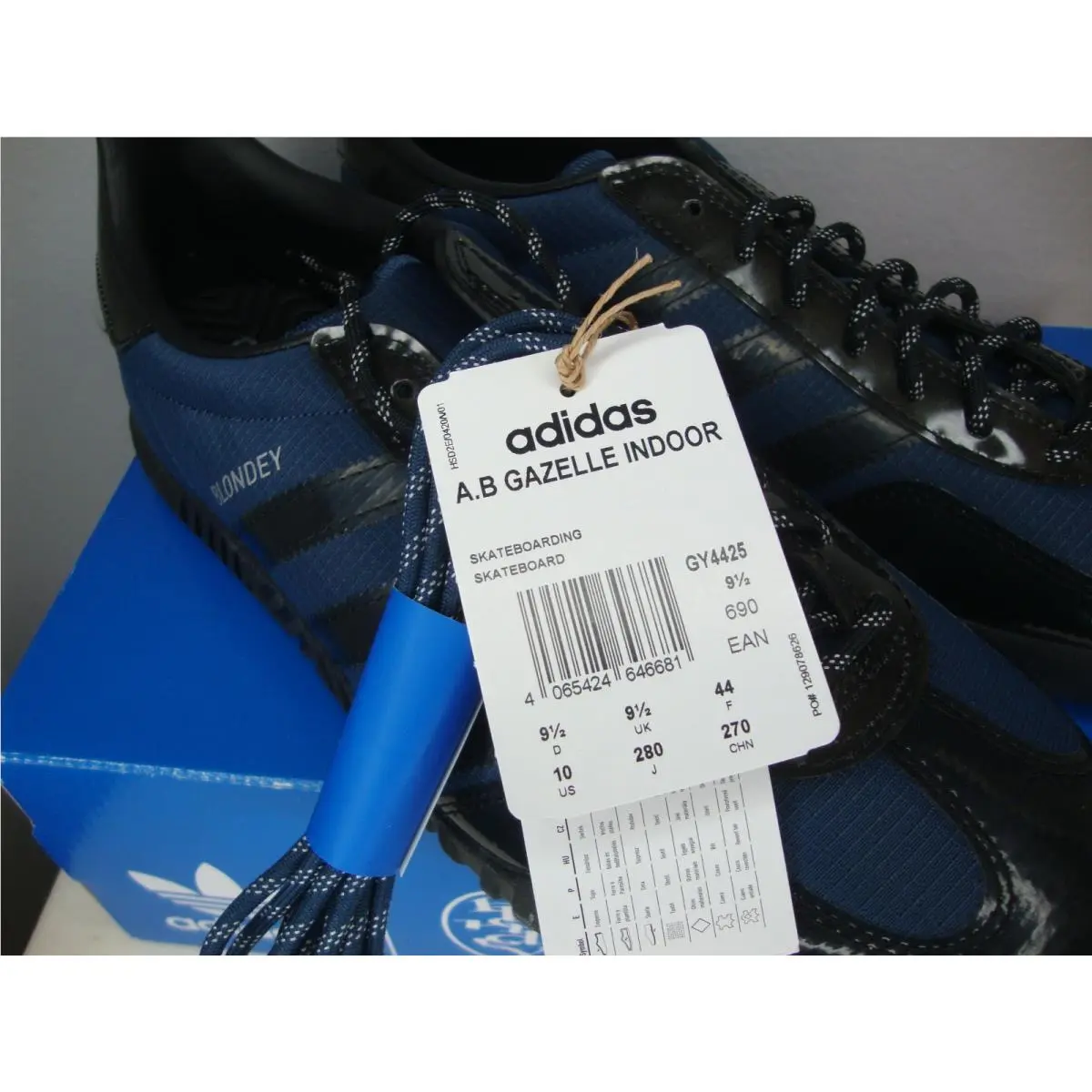 Adidas shoes - adidas A.B. Gazelle Indoor x Blondey - GY4425 - Blue (UPC: 4065424646681) 7