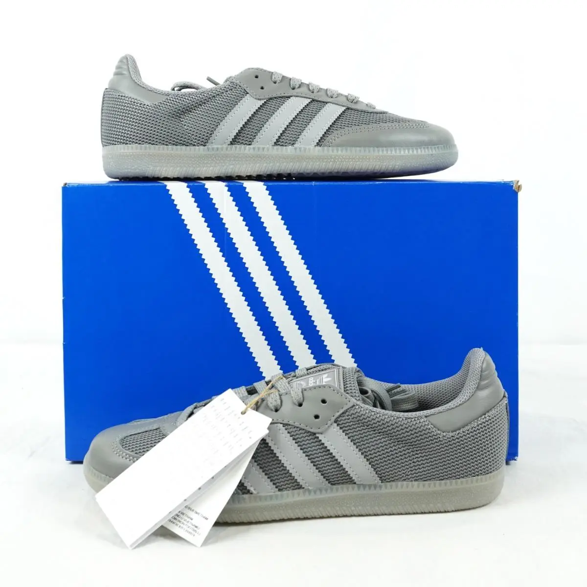 Adidas Samba OG Low-top Sneakers In Solid Gray JR0899 - Men`s Size US 7