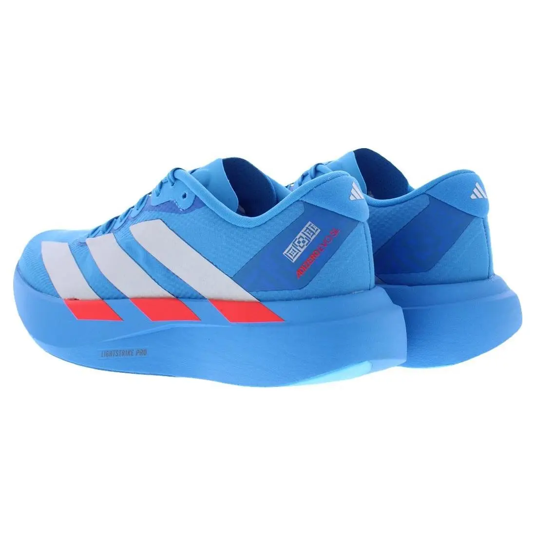 Adidas Adizero Evo Super Light Woven Womens Shoes Size 10 Color: Solar - Solar Blue/Silver Metallic/Lucid Red, Main: Blue