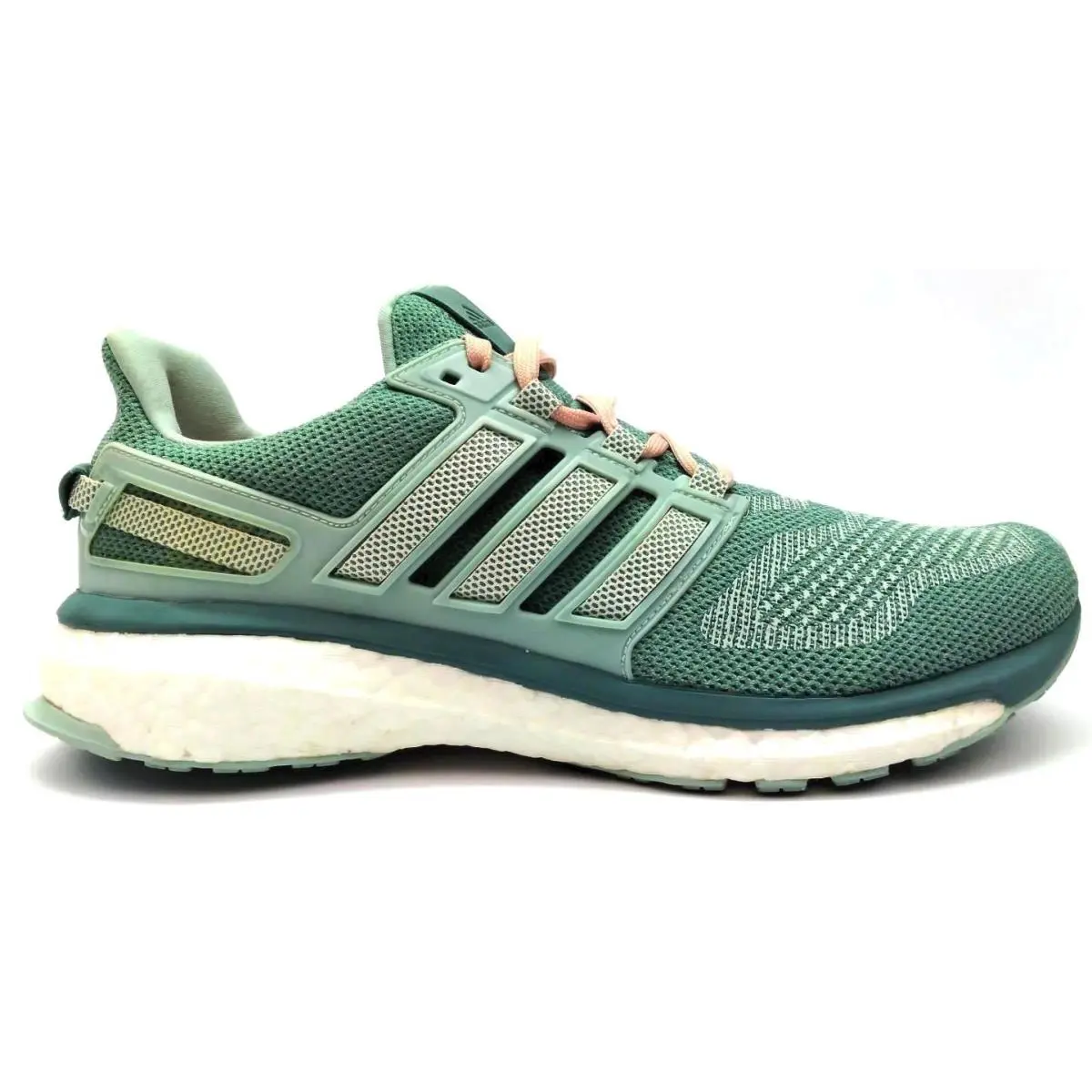 Adidas Women`s Energy Boost 3 Running Shoes Sneaker Lace Up Green White Size 11