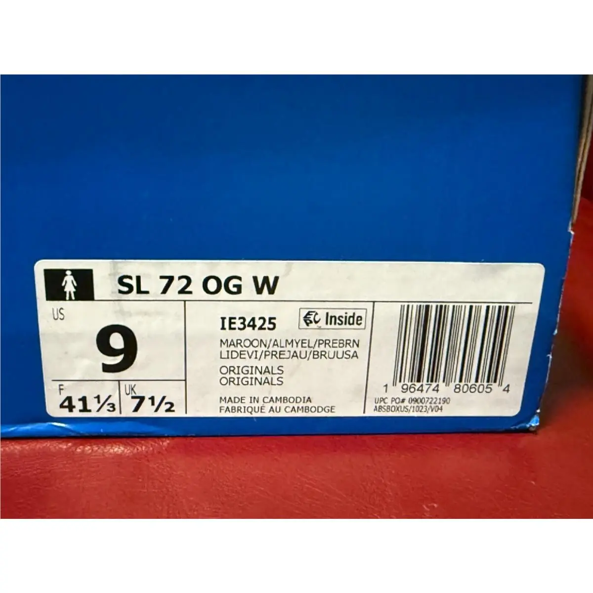 Adidas shoes - adidas SL 72 - IE3425 - Maroon / Almost Yellow / Preloved Brown (UPC: 196474806054) 10