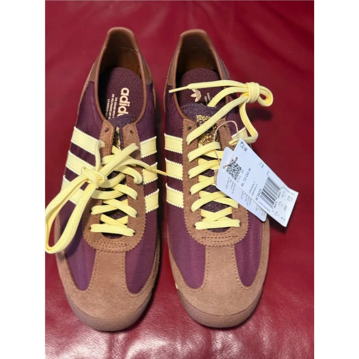 Adidas shoes - adidas SL 72 - IE3425 - Maroon / Almost Yellow / Preloved Brown (UPC: 196474806054) 11