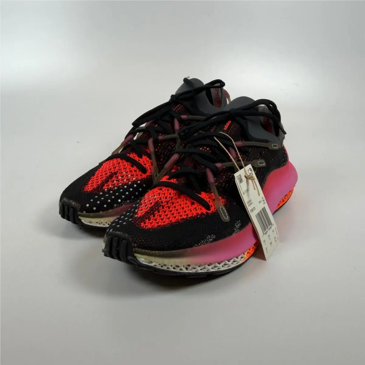 Adidas 4D Fusio Black Pink Orange Running Shoes FX6131 Mens 10
