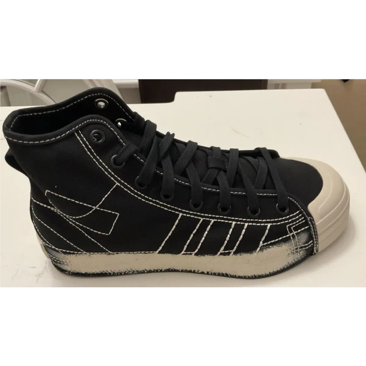 Adidas shoes - adidas Y-3 Nizza - Nizza - JQ2449 - Black, Manufacturer: Black/Black/Talc 8